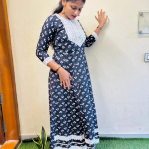 Women Anarkali model cotton kurta