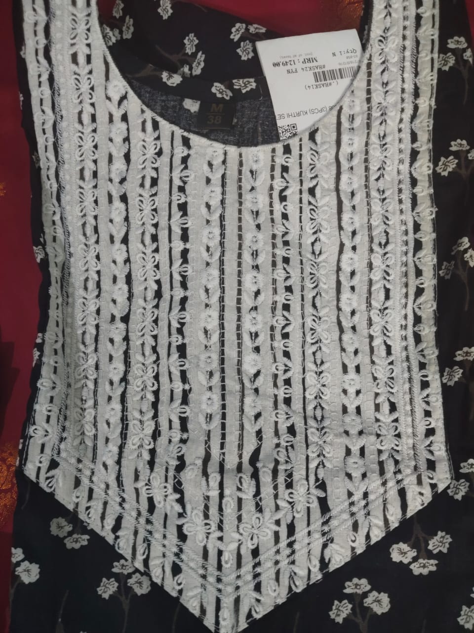 Women Anarkali model cotton kurta - Image 4