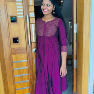 Rangoli silk kurthi Festival model kurthi